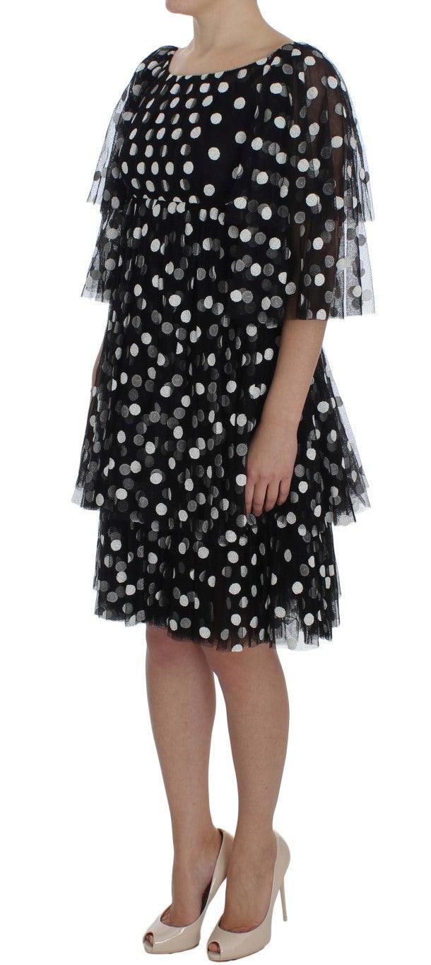 Dolce & Gabbana Elegant Polka Dotted Ruffled Dress - Arichezz.store