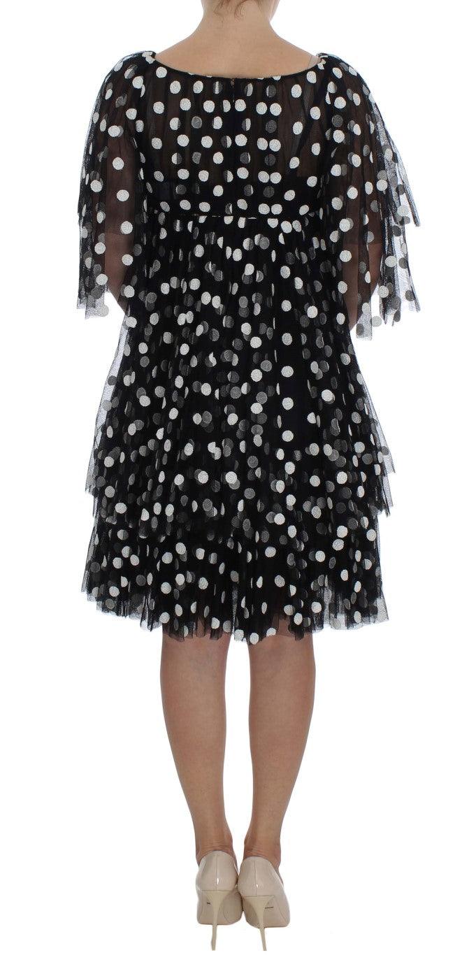 Dolce & Gabbana Elegant Polka Dotted Ruffled Dress - Arichezz.store