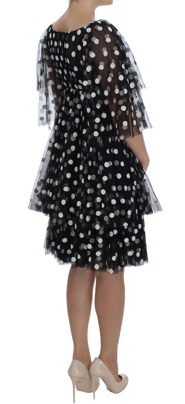 Dolce & Gabbana Elegant Polka Dotted Ruffled Dress - Arichezz.store