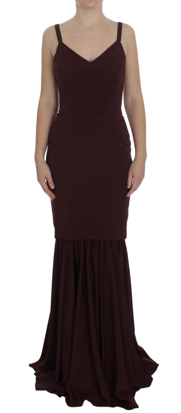 Dolce & Gabbana Elegant Bordeaux Sheath Dress - Arichezz.store