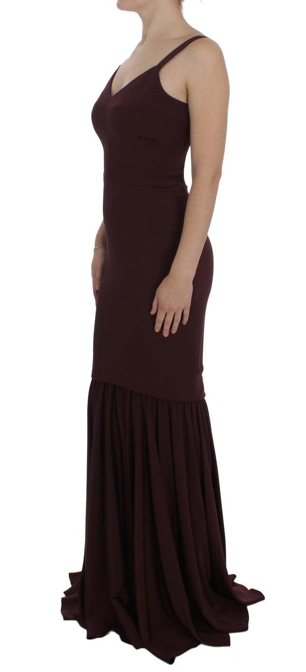 Dolce & Gabbana Elegant Bordeaux Sheath Dress - Arichezz.store