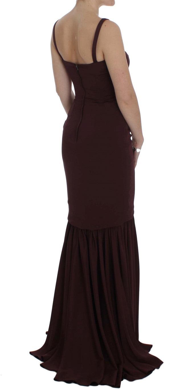 Dolce & Gabbana Elegant Bordeaux Sheath Dress - Arichezz.store