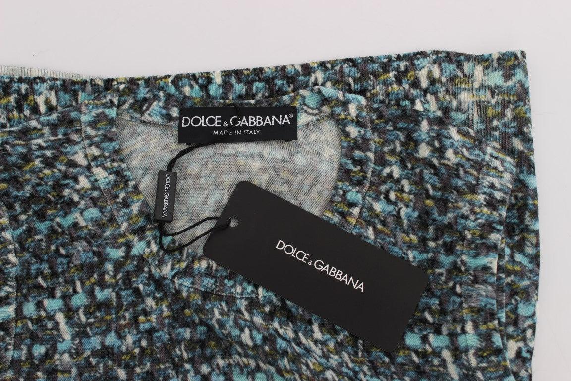 Dolce & Gabbana Elegant Blue Wool Vest Pullover Top - Arichezz.store