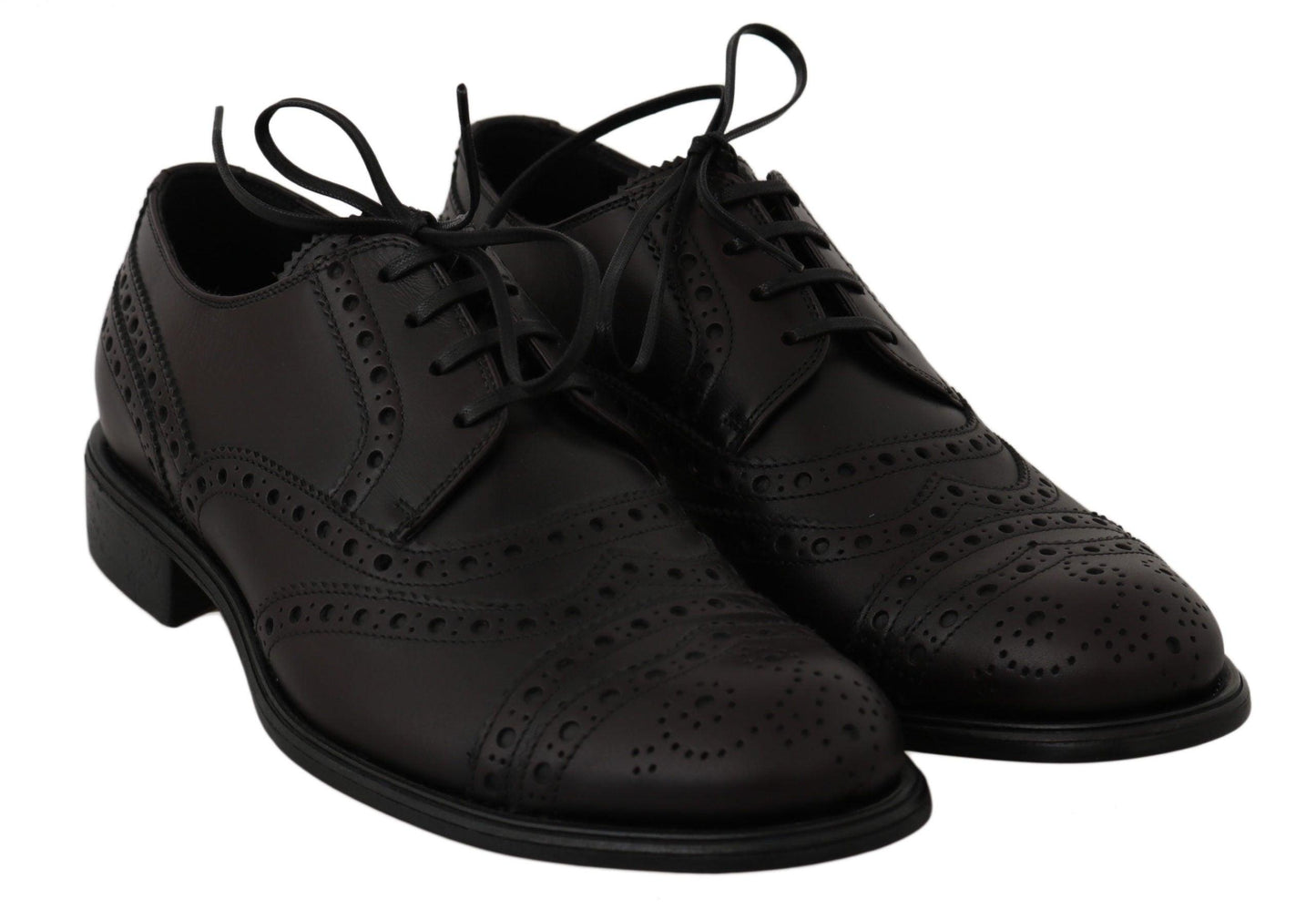 Dolce & Gabbana Elegant Bordeaux Wingtip Derby Dress Shoes - Arichezz.store