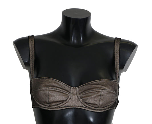 Dolce & Gabbana Elegant Brown Stretch Bra Womens Underwear - Arichezz.store