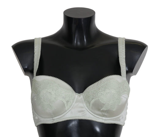 Dolce & Gabbana Elegant Floral Lace Silk Bra - Arichezz.store