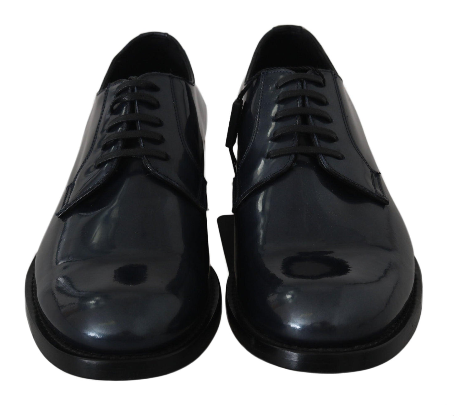 Dolce & Gabbana Elegant Blue Leather Derby Dress Shoes - Arichezz.store