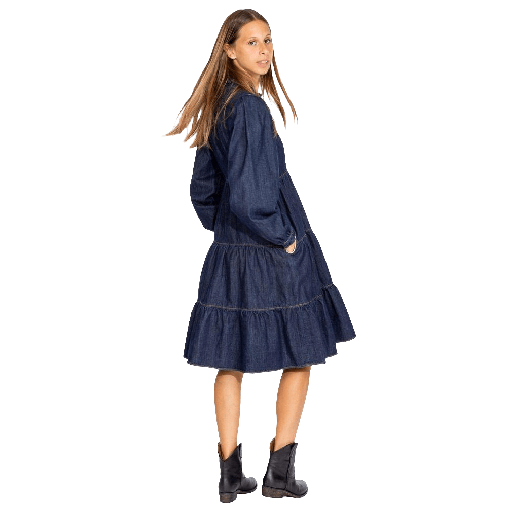 Love Moschino Elegant Dark Blue Denim Flare Dress