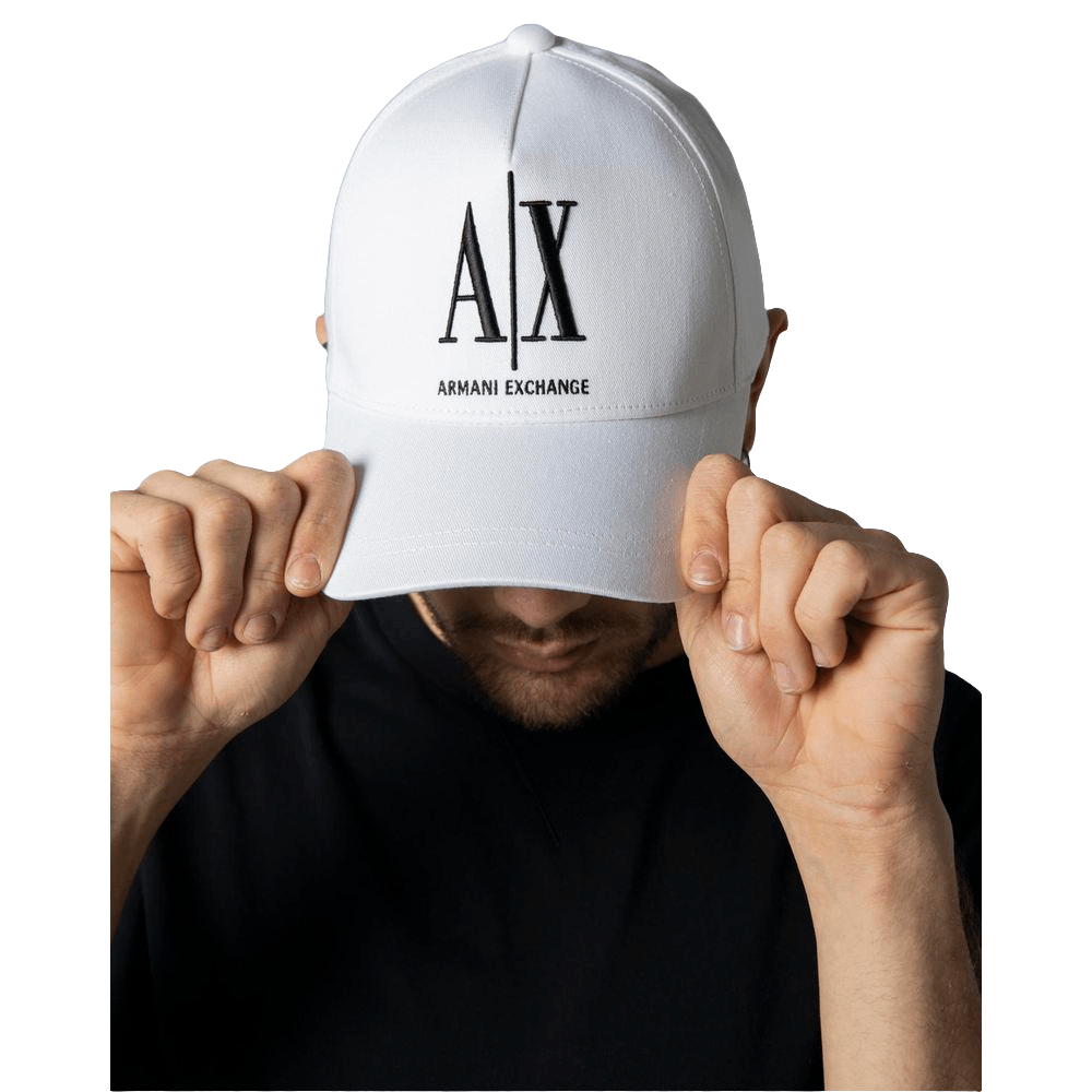 Armani Exchange White Cotton Hats & Cap - Arichezz.store