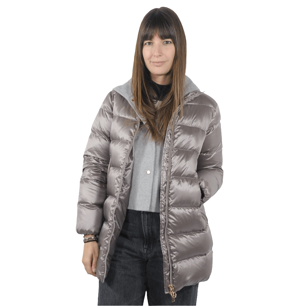 People Of Shibuya Gray Quilted Down Jacket - Arichezz.store