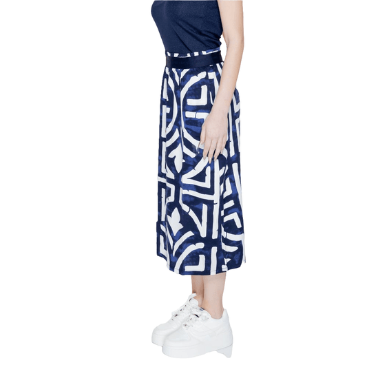 Street One Blue Viscose Skirt - Arichezz.store